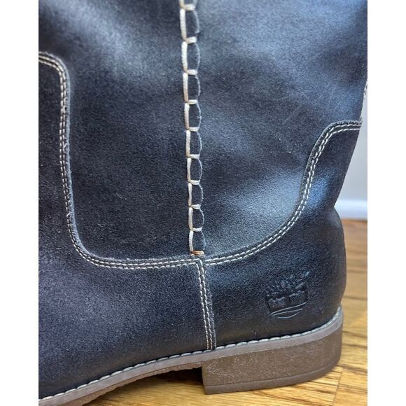 Timberland Shoreham Grey Leather Tall Boots with Fleece Upper Lining Size 7.5 - Picture 10 of 16